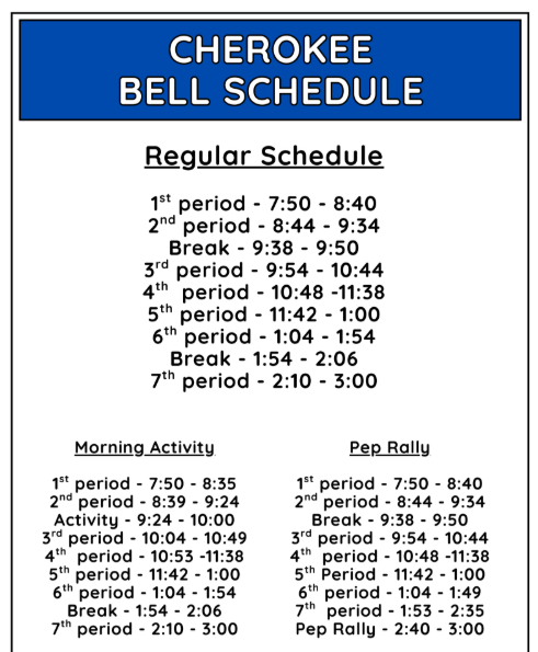22-23 class schedule